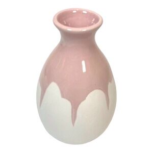Isaac Mizrahi Sienna Ceramic Vase White and Pink